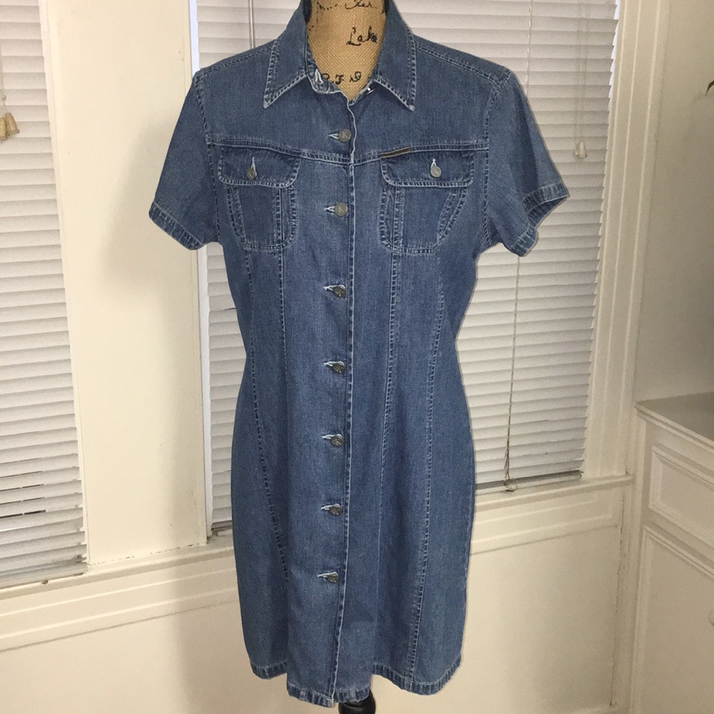 EUC Calvin Klein Denim Dress